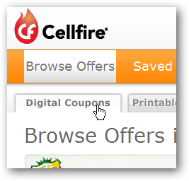 mobile digital coupons screen shot