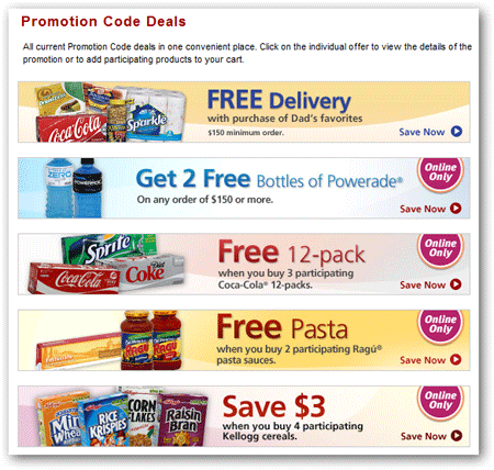 Discounted grocery promotions